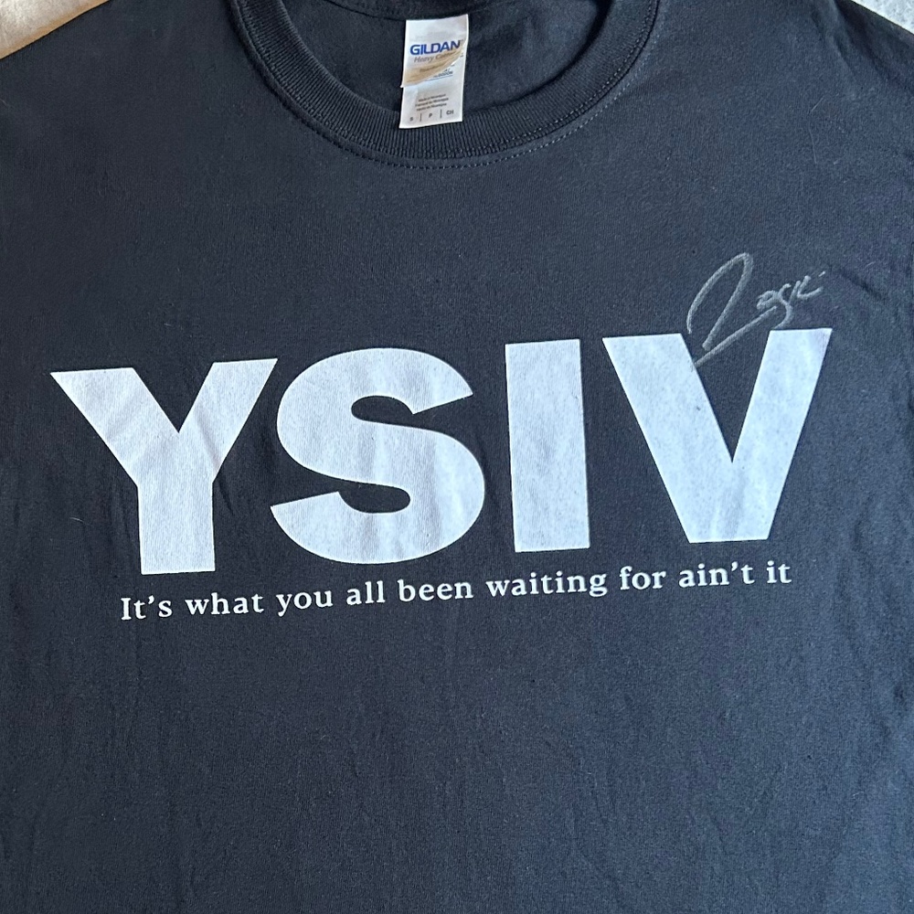 Logic autograph YSIV album shirt